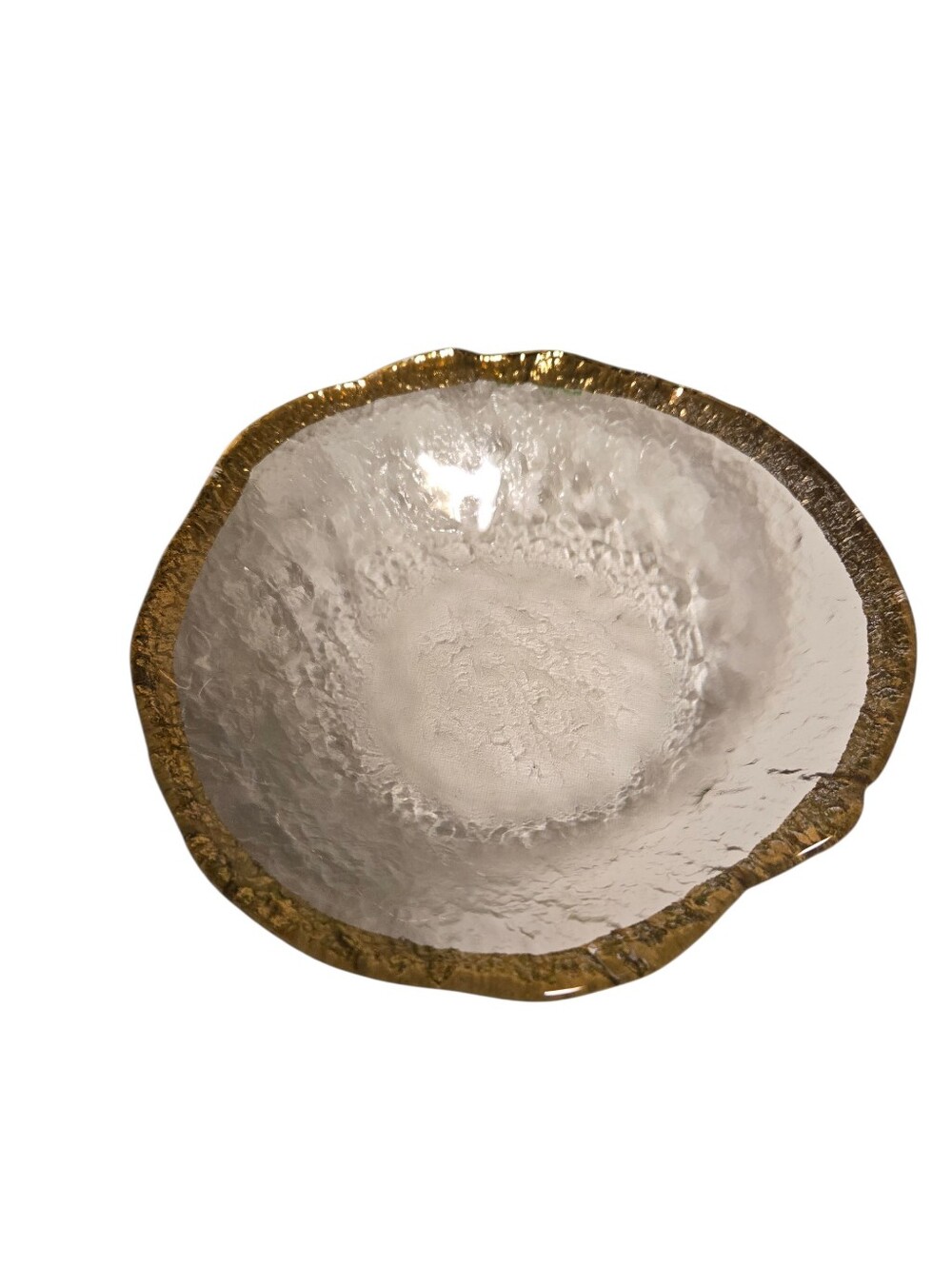 IVV (Industria Vetraria Valdarnese), Italy 4 Glacier MCM art glass bowls 9"